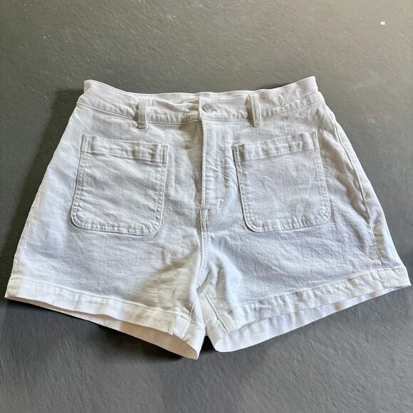 Madewell The High Rise Sailor Shorts White Denim Stretch 29 - Picture 2 of 10